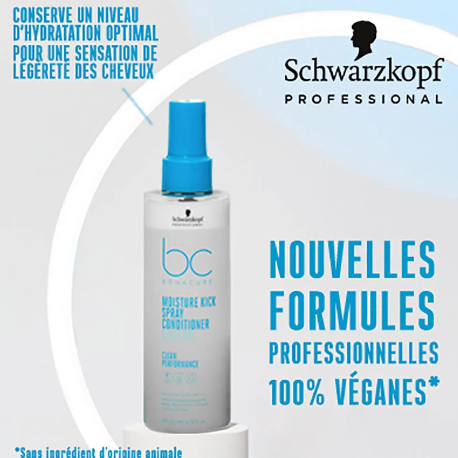 Spray-baume hydratant cheveux normaux à secs ou bouclés BC Moisture Kick 50ml
