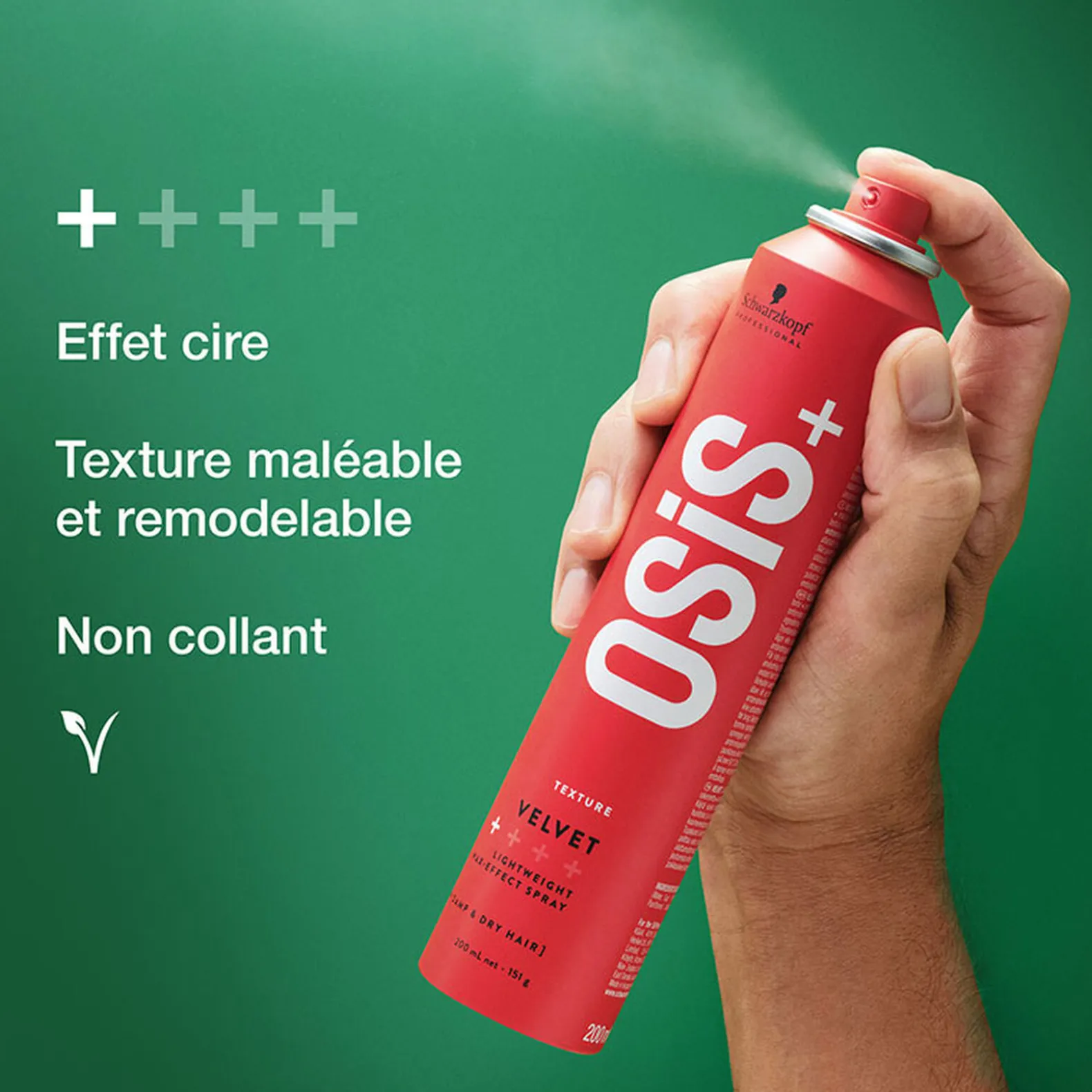 Spray léger effet cire Velvet Osis+