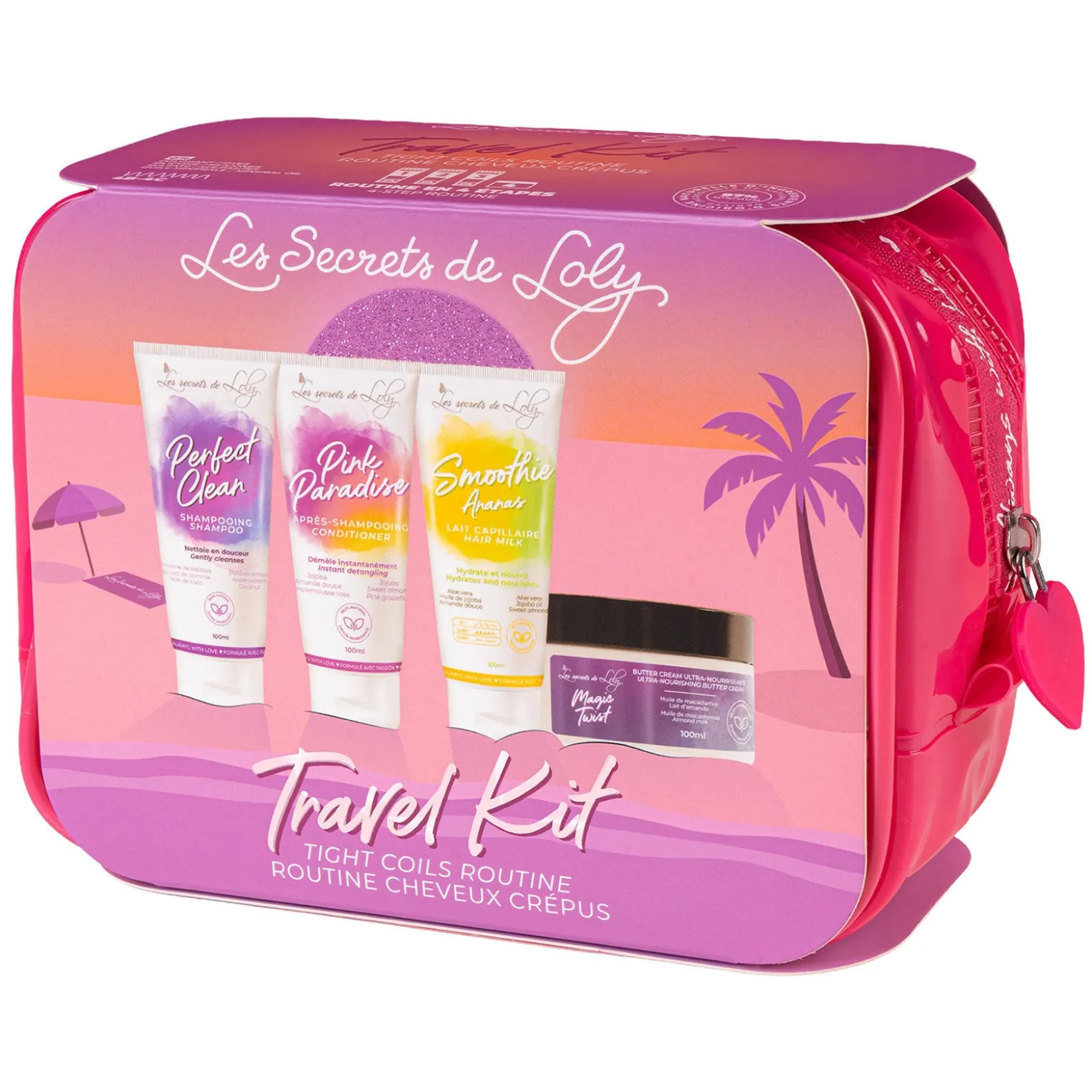Travel kit routine cheveux crépus